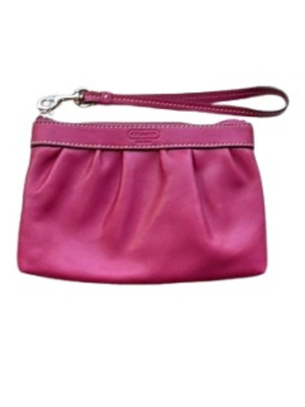 Coach Soho Magenta Pink Pleated Leather Wristlet F43431 – NWOT